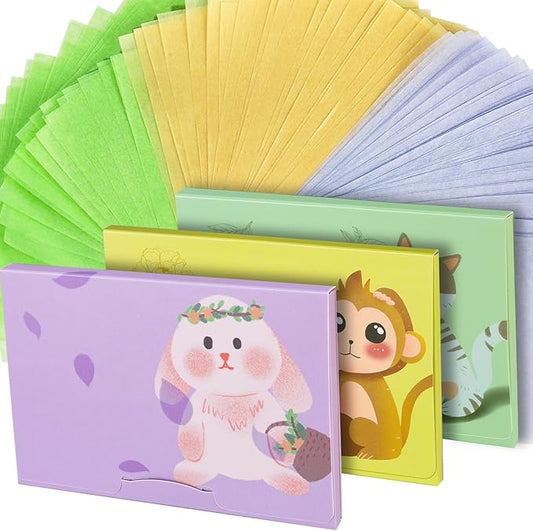 300 Sheets Blotting Paper, HNYYZL Oil Absorbing Sheets for Oily Skin, Oil Control for Face, Makeup Blotting Paper, Natural Oil Absorbing Facial Blotting Sheets for Oily Skin Care (Pack of 3)