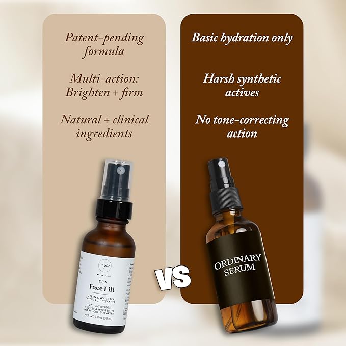 4 Oz Face Lift Mist - Hydrating Face Moisturizer with Green Tea & Niacinamide - Natural Skin Care Spray with Antioxidants, Amino Acids & Aloe for Brighter, Softer Complexion