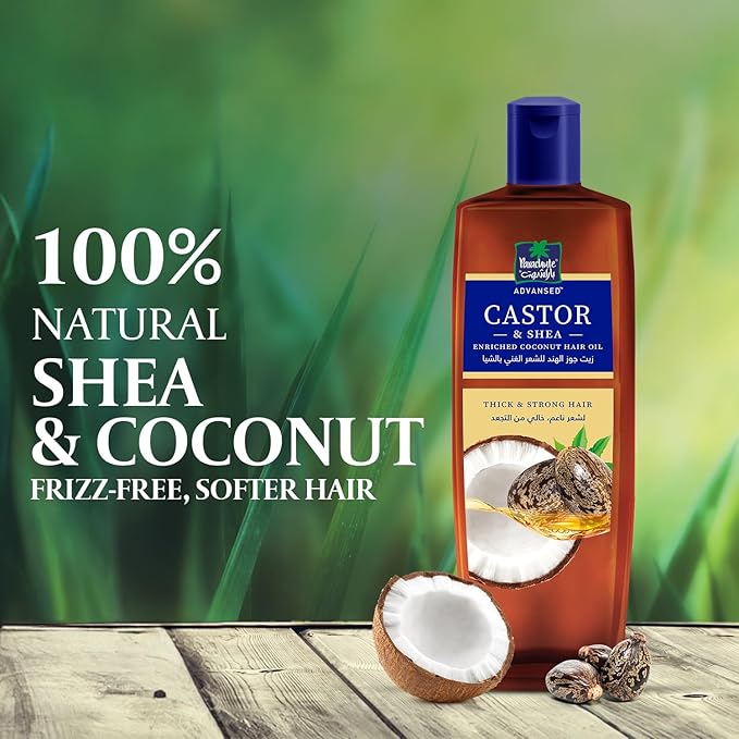 Parachute Advansed Castor & Shea Hair Oil with Coconut| Castor Hair Oil| 10x Stronger Hair| For Thick, Soft & Nourished Hair| 10.1 Fl.oz.