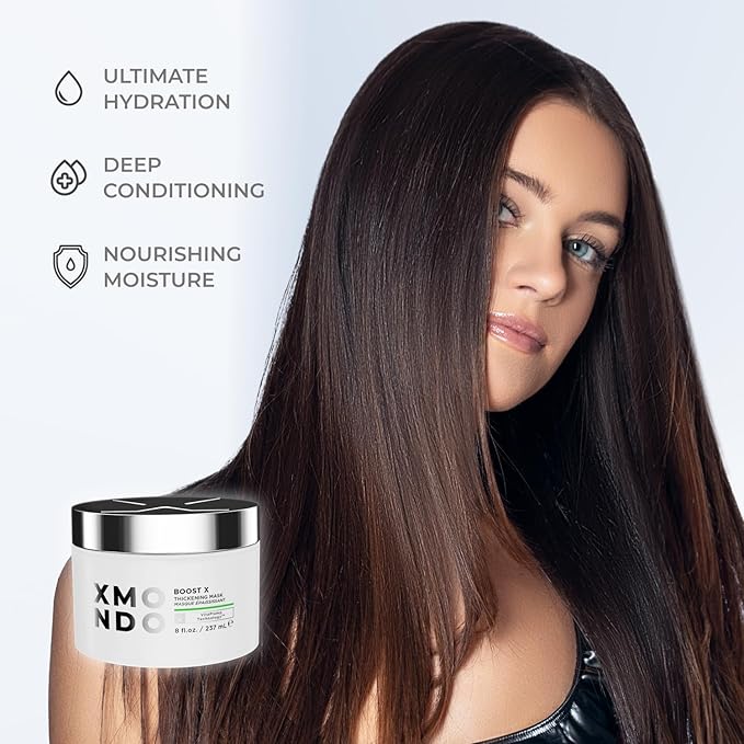 XMONDO Hydrify Ultra Hydrating Mask - Deep Conditioning Treatment for Dry, Damaged Hair, Intense Moisture with Hyaluronic Acid, Shea Butter, and Our Signature 6 Oil Blend 7.95 fl. oz.,