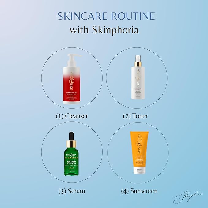 Marine Collagen Serum for Mature Skin - Advanced Anti-Aging Formula with Hydrolyzed Collagen, Moisturizing Panthenol, Glycogen. For All Skin Types, Daily Use, Perfect Base