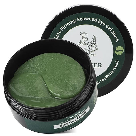 Green Seaweed Under Eye Masks (60 pcs),Eye Hydrolyzed Collagen Patches, Eye Gel Treatment Masks,Eye Pads for Dark Circles,Puffy Eyes,Under Eye Bags,Moisturizing,Anti-aging