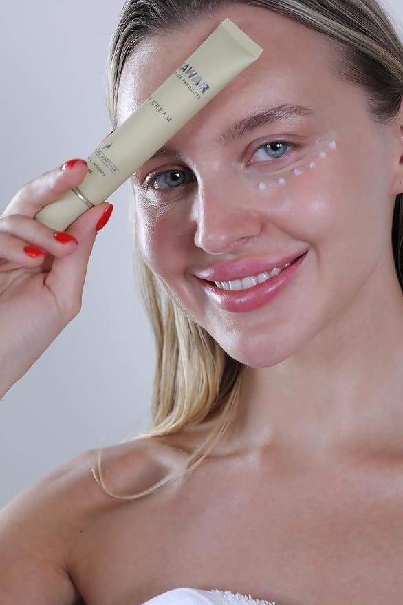 Dead Sea Eye Cream with Retinol, Collagen, Argan Oil & Caffeine, Targets Dark Circles, Puffiness & Fine Lines, Enriched with Dead Sea Minerals, Vegan Eye Cream for Women & Men, 1 oz