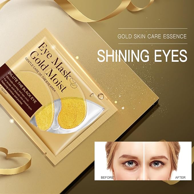 Retinol Eye Cream Anti Aging + 24k Under Eye Patches Kit, Under Eye Patches For Puffy Eyes And Dark Circles, Under Eye Cream With Retinol Serum,Dark Circle Eye Cream For Moisturizing, Firming