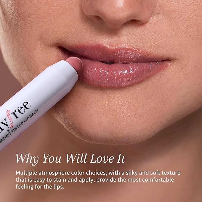 Tinted Lip Balm Plumper, Glossy, Pump Lips, Lightweight, Moisturize & Tint with Jojoba Seed Oil, Vegan Lip Balm Lip Care Present, Vintage Violet