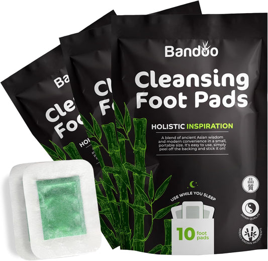Bandoo Foot Pads | Original | Rana Pads | Premium Natural Bamboo Vinegar Foot Care Pads | Japanese Foot Pads | 30 Pads