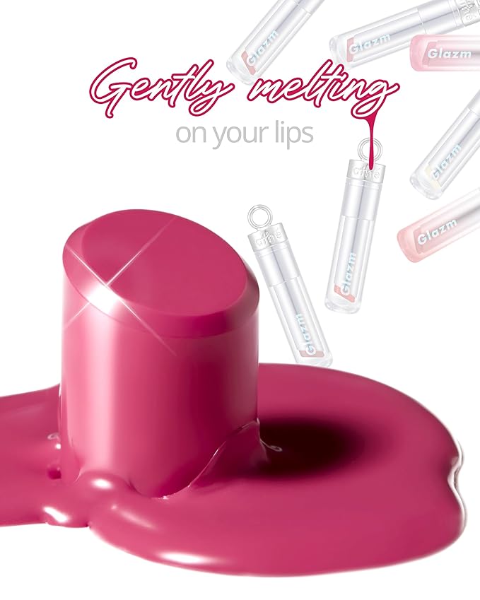 ATHE Glazm Lipbalm Stick - Vegan Glow Korean Lip Balm - Plumping, Volumizing & Highly Pigmented Lipstick - Soft Melting, Buildable Formula - Plant-Derived, Cruelty-Free, 0.12oz. (00 Thrilling)