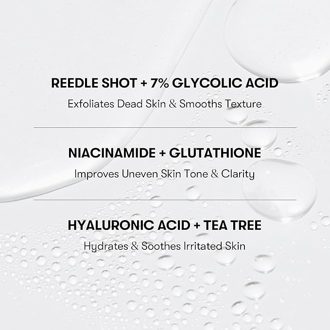VT COSMETICS 7% Glycolic Acid Reedle Shot Head-to-Toe Mist with Niacinamide, Exfoliating Spray for Bumpy & Strawberry Skin, Dark Spots, Skin Texture, Keratosis Pilaris, Korean Skincare (4.05 fl oz)