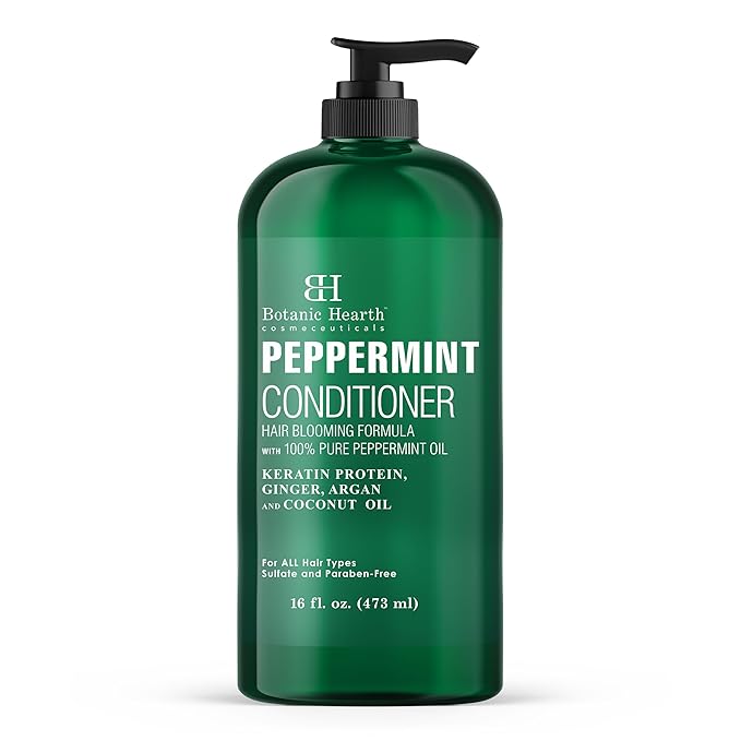 Botanic Hearth Peppermint Hair Conditioner | Hair Conditioner For Dry Damaged And Color Treated Hair | Volumizing Conditioner For Fine & Thin Hair | Paraben & Sulfate Free | Men & Women | 16 Fl Oz