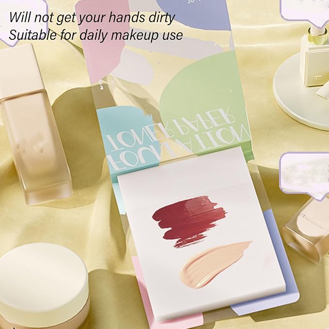 200 Sheets Nail Art Cosmetic Palette Paper Disposable Nail Art Palette Paper Mix Colors for Daily Use