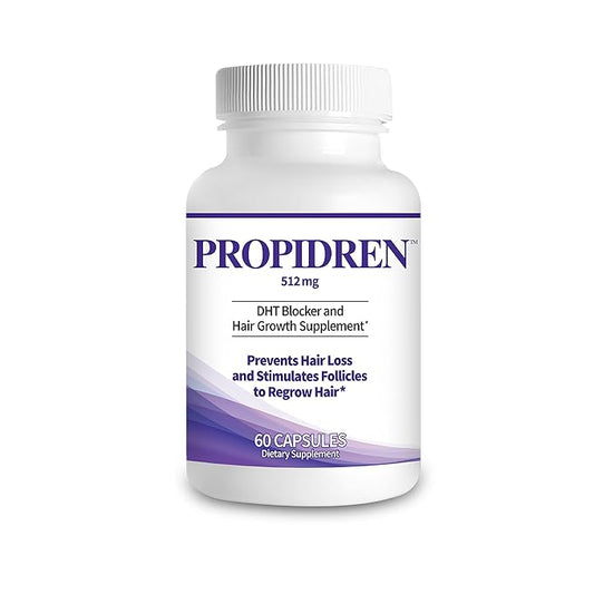 Propidren by HairGenics - DHT Blocker & Hair Growth Capsules to Prevent Hair Loss & Stimulate Hair Follicles, to Stop Hair Loss & Regrow Hair. Proprietary Anti-Hair Loss & Hair Regrowth Treatment.