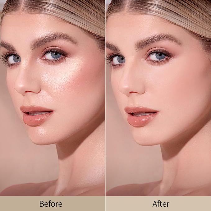 Erinde Nude Translucent Matte Setting Powder with Puff, Face Loose powder Makeup, Oil Control Finishing Powder, Lightweight Blurring Powder, Waterproof, 24H Long-Lasting, Creates Soft Focus Effect