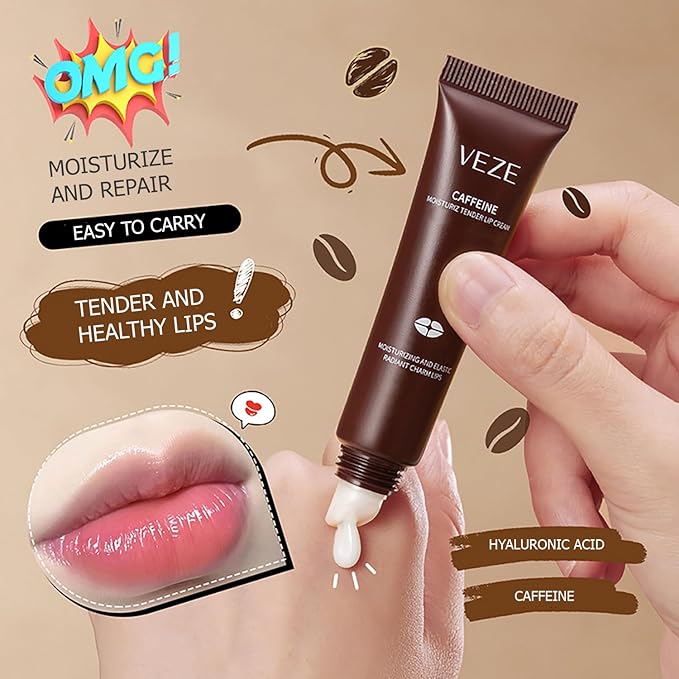 VENZEN Caffeine Moisturizing Tender Lip Cream Elastic Radiant Charm Coffee Lips Care 15g / 0.53oz