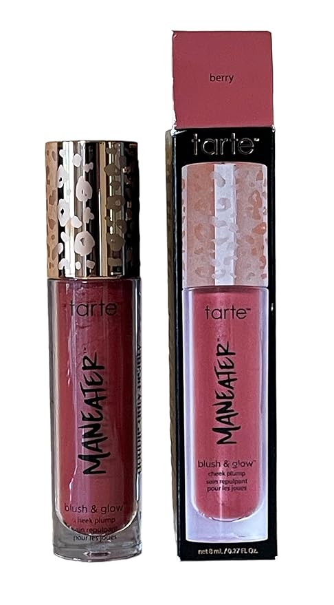 tarte maneater blush & glow cheek plump (berry, standard full size), 0.27 Fl Oz (Pack of 1)