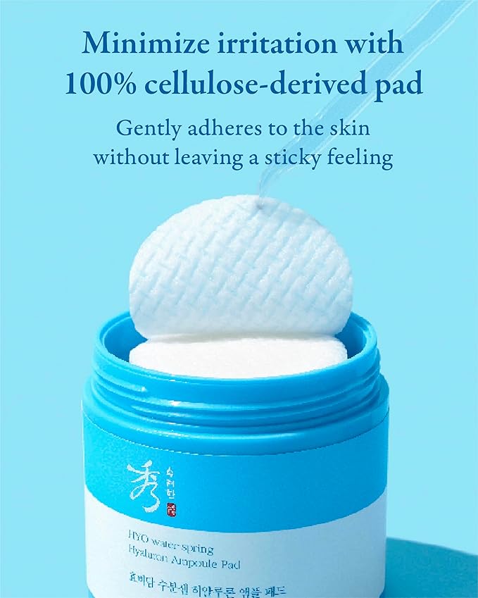 Sooryehan HYOBIDAM Cotton Facial Toner Pads (160 ml/5.41 fl oz * 2 ea) - Gentle Daily Toner Pads for Soothing, Moisturizing, and Exfoliating. Hyaluronic Acid. Korean Skin Care