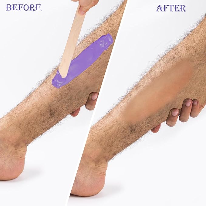 PURPLESKY 80oz Hard Wax Beads Bulk - Hair Removal Waxing for Body Face Back Underarm Leg - At Home Salon - SPA Choice - Quick Coarse Remove - Long Lasting