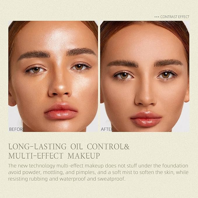 Nude Translucent Makeup Setting Powder, Waterproof High-Definition Traceless Powder Matte Setting Makeup, Long-Lasting Oil Control, Minimizes Pores and Fine Lines Loose Cosmetics, 03