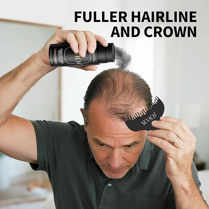 SEVICH Hair Fibers Refill 100g - Compatible with Most Brand Bottles | Hair Building Fibers for Thinning Hair | Instant Thickening Powder for Men & Women | 5-Second Natural Coverage,Dark Brown