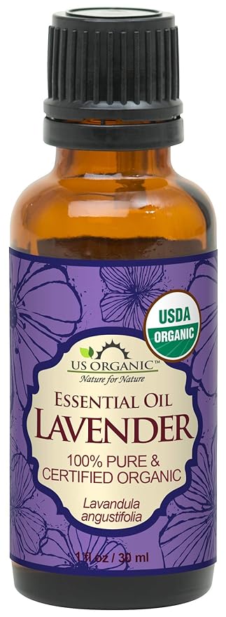 US Organic 100% Pure Lavender Essential Oil, Directly sourced from Bulgaria, USDA Certified Organic, Undiluted, for Diffuser, Humidifier, Massage, Skin, Hair Care, Non GMO, 30 ml