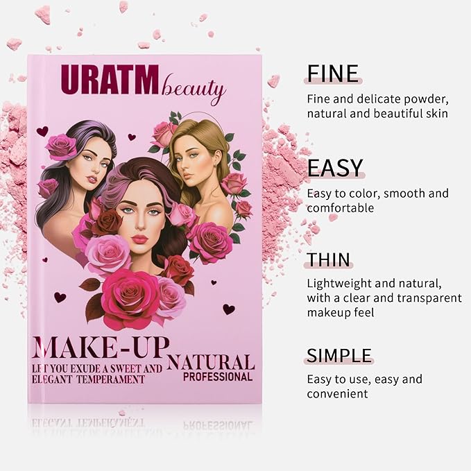 4-Layer Book-Style Foldable Makeup Palette Set | Portable & Long-Lasting | Contour Blush Highlight Eyeshadow, Professional 43 Shades, Suitable for Multiple Skin Tones & Makeup Looks, Gift Idea