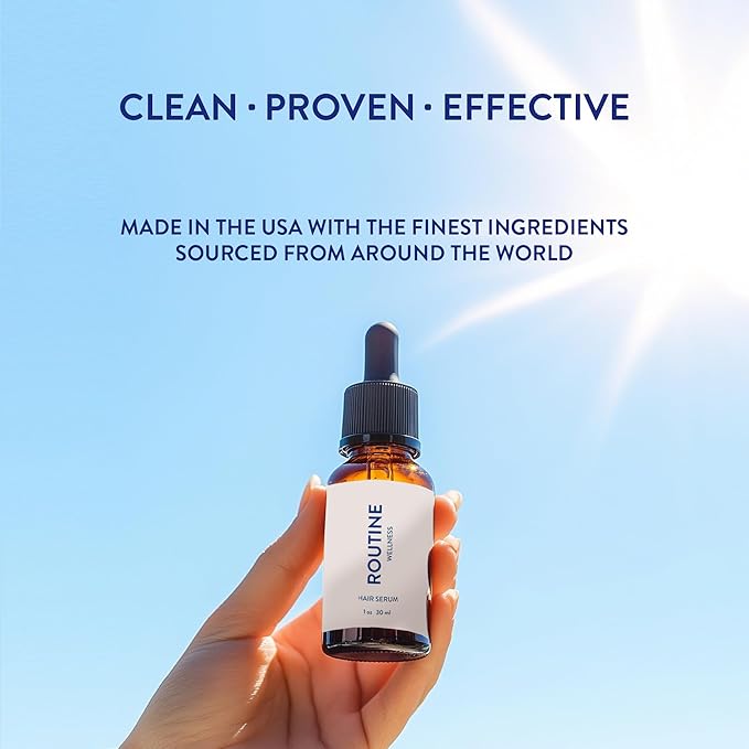 Routine Wellness Advanced Hair Serum - Nourishing Scalp Treatment for Enhanced Hair Support and Thickness with Natural Oils, Ideal for Men & Women - 30ml