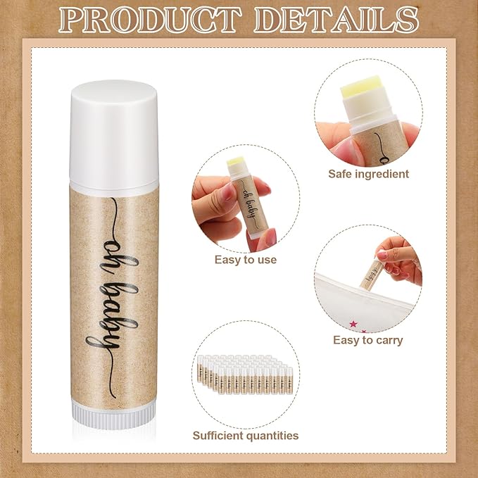 80 Pcs Lip Balm Bulk Baby Shower Favors Lip Balm Favors Baby Shower Guest Gifts for Women Children Men Girl Kids Gender Reveal Birthday Favors Gift Basket