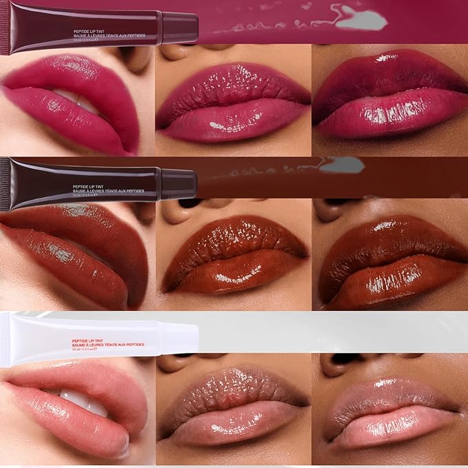 DAGEDA 3Colors Lip Glowy Balm Set, Hydrating Lip Balm Shine Lip Glow Oil, Clear Plumping Lip Gloss Tinted Jelly Balm, Natural Lip Care Makeup Glossy Lip Moisturizer for Dry Cracked Lips(B)