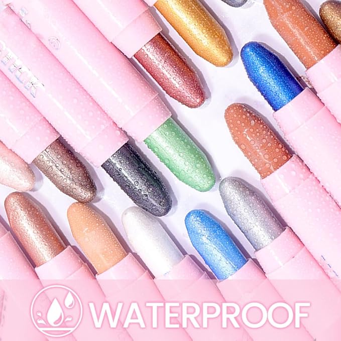 Kaely 2in1 Cream Eye Shadow Brightener Sticks for Eyes, Pencil Eyeshadow Applicator Stick Waterproof Pigmented, Eye Shadow Palette Highlighter Makeup, sombras para ojos, 25 Sand Shimmer