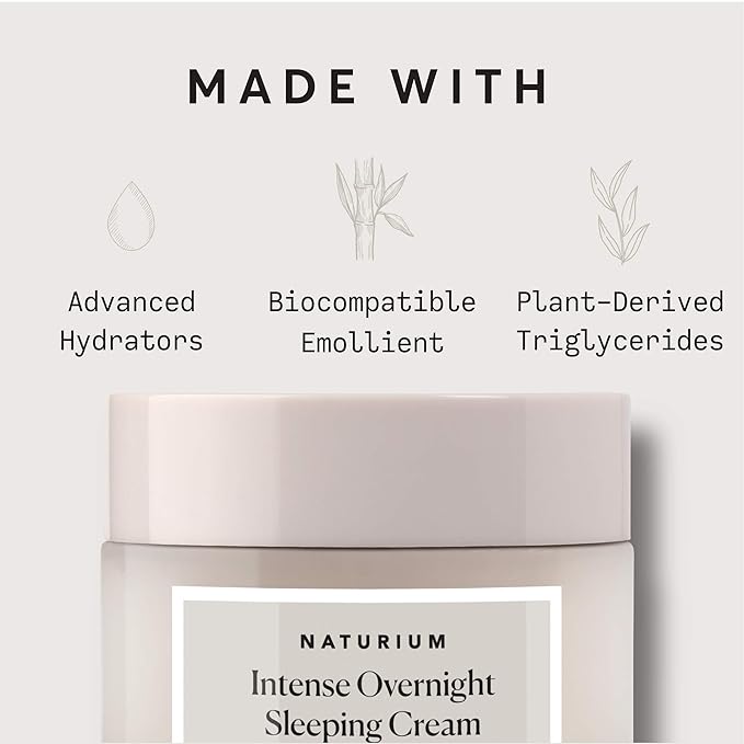 Naturium Intense Overnight Sleeping Cream, Hydrating & Anti-Aging Face Moisturizer, 1.7 oz