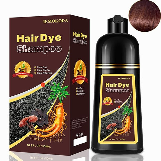 Cherry Brown Hair Dye Shampoo 3 in 1, Magic Reddish Brown Color Shampoo for Women Men, Instant Hair Dye Shampoo Colors Hair in Minutes, Color Shampoo Hair Dye, Natural Formula for All Hair Types