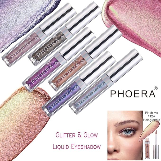 Glitter Eyeshadow，Makeup For Eyes Liquid Shimmer Sparkle Glow Light Colors Pencil Stick Shiny Long Lasting Waterproof Shining Eye Shadow Sets Metallic Pigments Metals Gloss Sparkling Pen Kit (A111)