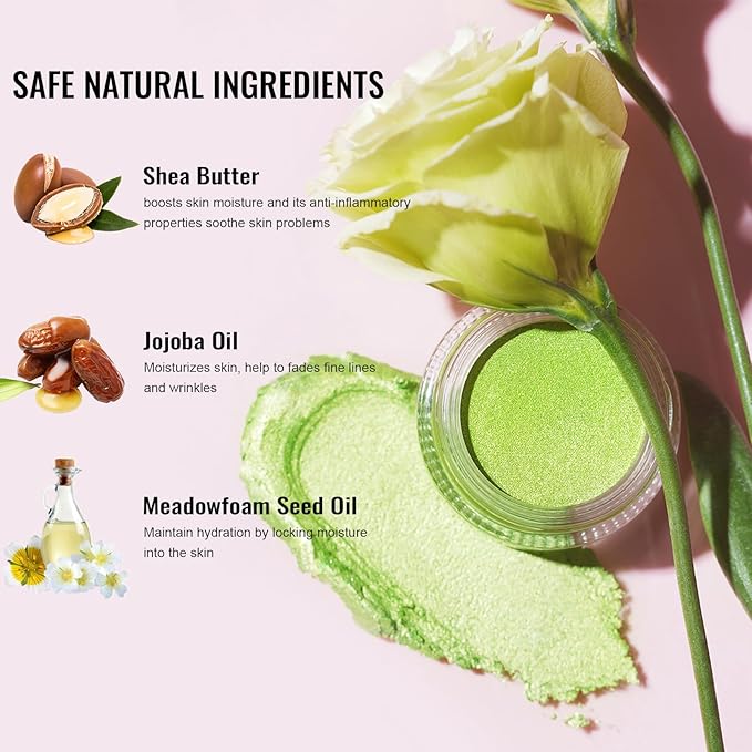 Oulac Nude Pearl Cream Eyeshadow also for Highlighter Shimmer Eye Shadow Waterproof&Long Lasting with Moisturizing Formula Blendable Shimmer Eye Make-up,Vegan & Cruelty-Free,6g, P03