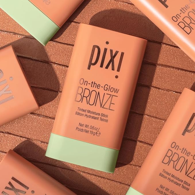 Pixi On-the-Glow Bronze - RichGlow, Hydrating Tinted Moisture Bronzer Stick with Ginseng, Aloe Vera & Fruit Extracts, For Cheeks & Lips, 19g / 0.6oz, Paraben-Free