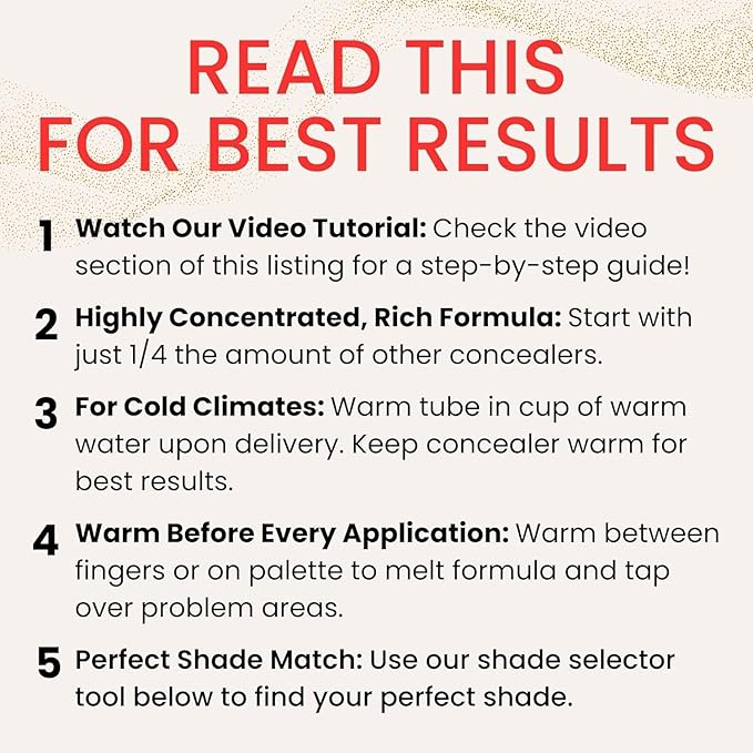 Fièra Luxury Concealer with Anti-Aging - All Day Coverage for Dark Circles, Fine Lines, Wrinkles & Spots - Dark, 0.5 Ounce