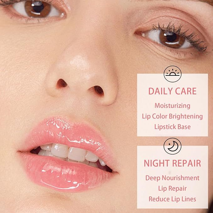 3 PCS Bee Lip Balm Honey Pot, Honey & Strawberry & Watermelon Lip Mask Overnight Propolis Moisturizing Lip Balm Hydrating Prevention Dry and Crack Lip Scrubs Exfoliator Lip Wrinkle Care (Set B)