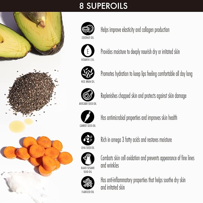 YENSA Super 8 Lip Oil, Natural Korean Moisturizing Gloss, No-Sticky Transparent Formula For Hydrating Lip Care (Crush It Coral) .22 fl oz