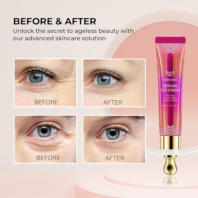 Advanced Retinol Eye Cream: Under Eye Cream for Dark Circles and Puffiness, Anti-Aging Eye Cream for Wrinkle Reduction and Firming, Under Eye Treatment Reduces Fine Lines and under eye bags