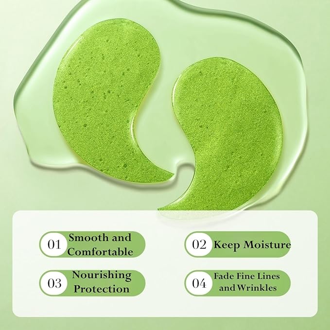 Under Eye Patches - 24K Gold Eye Mask,Moisturizing Serum for Firming, Brightening, and Relieving Eye Fatigue - Under Eye Patches for Dark Circles and Puffiness (seaweed)