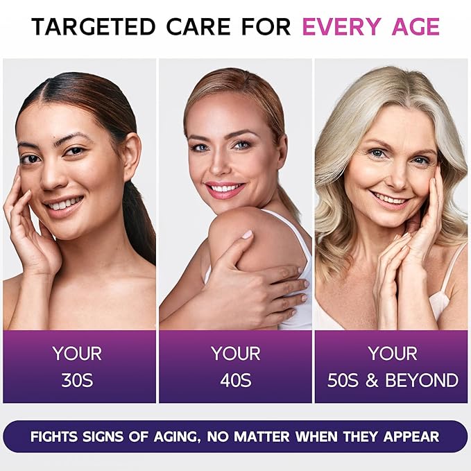 Firming Neck & Décolleté Cream with Retinol, AH-8 Hexapeptide, Collagen & Squalane – Instant Face Lift Cream for Wrinkles, Tightening & Crepey Skin – Neck Firming cream with Massage Roller – 4.3 fl oz