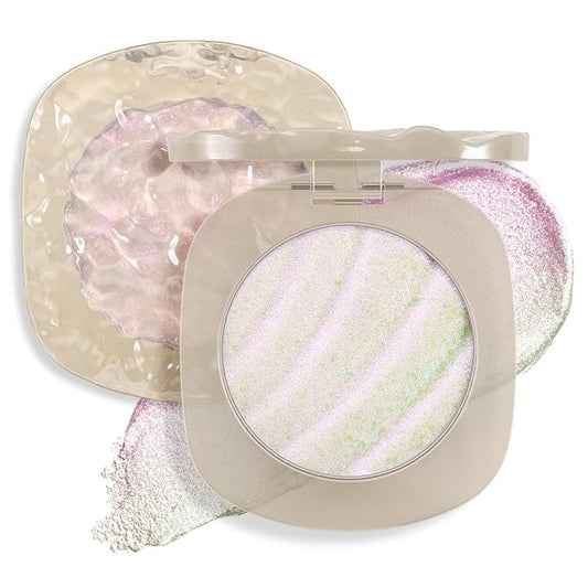 Boobeen Highlighter Makeup Palette, Long Lasting Glow Shimmer Illuminator Contour Powder for Face Radiant Glow