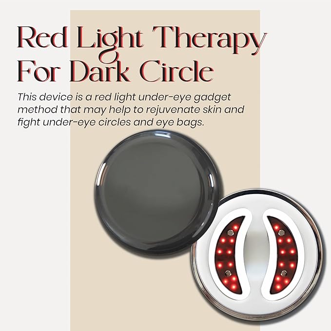 Red Light Therapy Gadget Patch for Dark Circles, Eye Bags, Inflammation, Eye Wrinkles. Red Light Eye Mask. Dermatology Eye Mask. Anti-Aging Eyes. Eye Pods. Eye Patches for Eye Bags, White