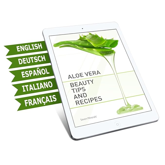 Seven Minerals, Travel Size Organic Aloe Vera Gel from freshly cut 100% Pure Aloe - 2 Fl Oz - HighestQuality, Texas grown, Vegan, Unscented - For Face, Skin, Hair, Sunburn relief (2 Fl Oz)