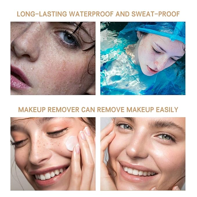 2 Pcs Freckle Pen Set, Natural Lifelike Fake Freckles Makeup Pen Magic Brown Color Freckles Makeup Tool Long-Lasting Waterproof Dot Spot Pen for Effortless Sunkissed Makeup (Light Brown)