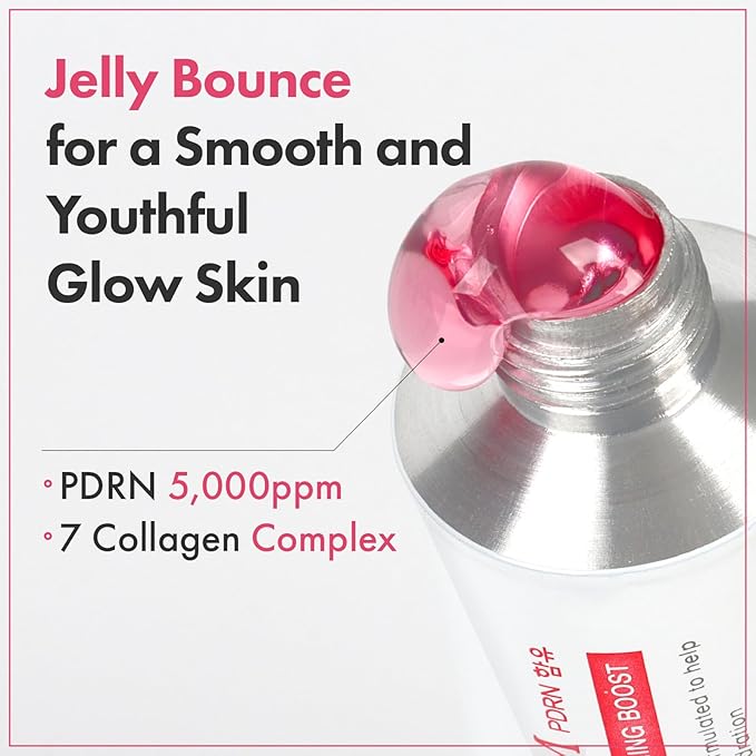 PDRN Collagen Jelly Cream, 5,000ppm Salmon DNA PDRN, Niacinamide, Hydrolyzed Collagen, Glow, Hydrating, Firming, Uneven Skin Tone, No artificial color, Korean Skin Care, 50ml, 1.69 fl.oz.