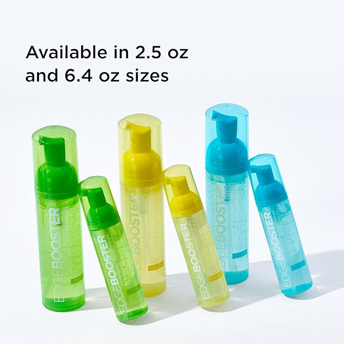 Style Factor EDGE BOOSTER Extra Strength Setting Mousse – Frizz Control, Extra Volume, and Conditioning – 6.4oz Turquenite Mousse for Curly Hair