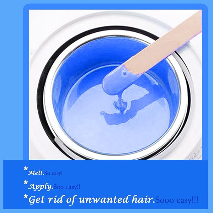 PURPLESKY Waxing Beads for Hair Removal - 2.5LB Coarse Hard Wax with Sea Salt Scent, Sticks for Bikini, Facial, Leg, Back and Chest