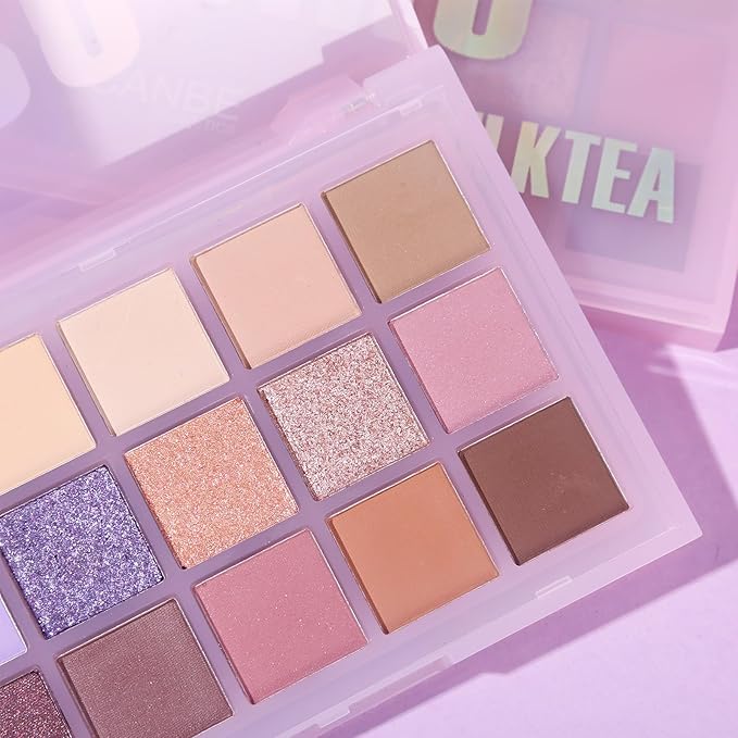 UCANBE Neutral Eyeshadow Palette, 15 Colors Nude Matte Shimmer Reflective Glitter Eye Makeup Pallet, Blendable Natural Warm and Cool Pigments Sombras De Ojos Gift Kit