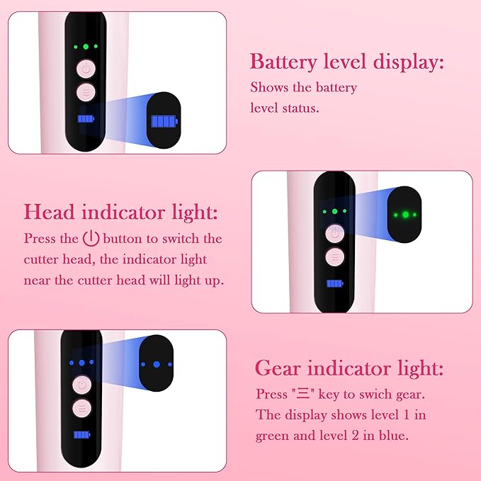 Bikini Trimmer Razors Shaver for Women: DEEHENK 2-Speed Electric Razor for Pubic Hair Dual Head Shaver Women IPX7 Waterproof Rechargeable Lady Trimmer for Bikini Underarm Body Leg Face Pink