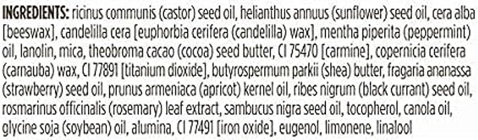 Burt's Bees Shimmer Lip Tint Set, Tinted Lip Balm Stick, Moisturizing for All Day Hydration with Natural Origin Glowy Pigmented Finish & Buildable Color, Rhubarb (4-Pack)