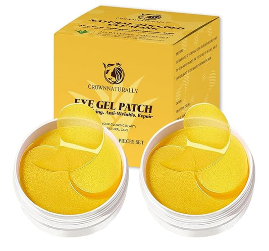 120PCS Under Eye Patches 24K Gold Eye Mask with Aloe Vera Natural Ingredients, Moisturizing Skin Care with Hyaluronic Acid and Collagen for Anti-Wrinkle, for Dark Circles and Puffiness